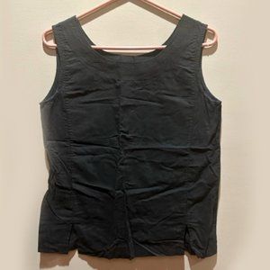 100% black cotton summer blouse. Sz Sm